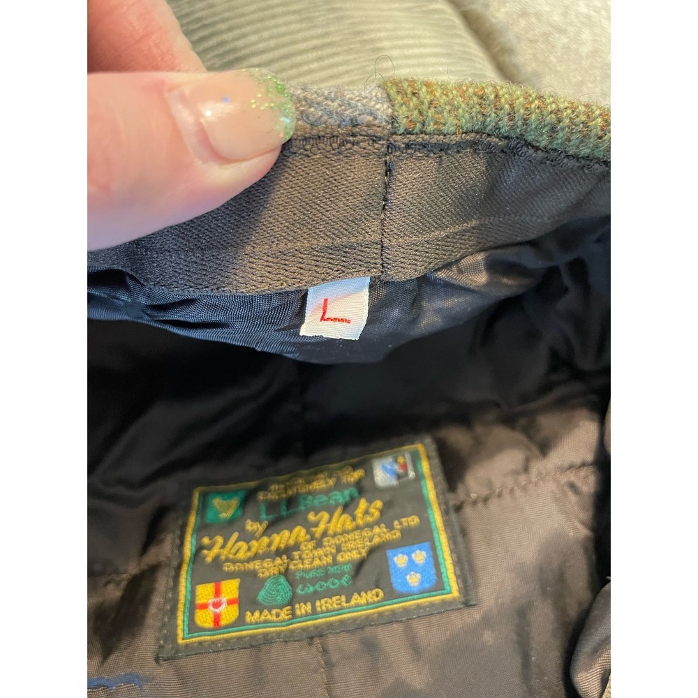 Vintage Patchwork L.L. Bean Hanna Hats 100% Irish Wool Flat Cap - Picture 4 of 4